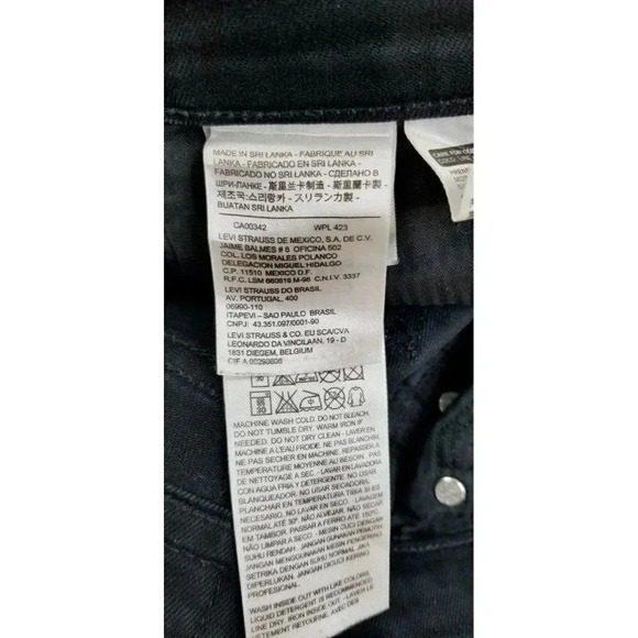 Levi's Size 26X30 Women's Demi Curve Modern Rise Skinny Black Denim Jeans - Picture 13 of 14